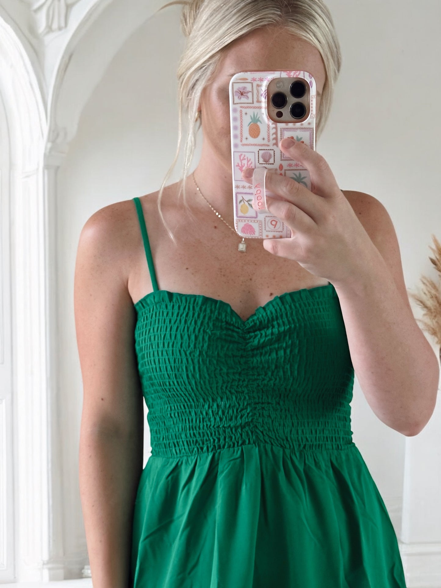 Take Me To The Tropics Smocked Babydoll Dress