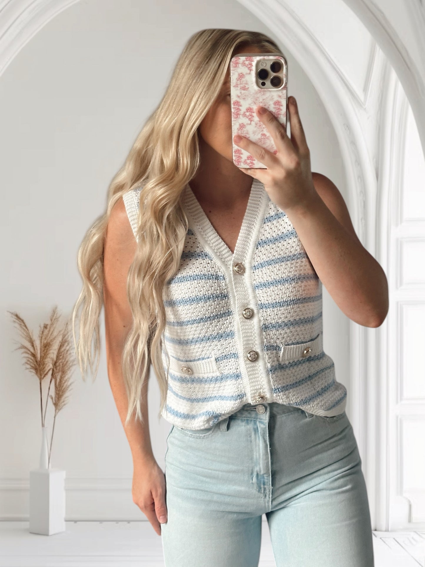 Captains Corner Striped Knit Vest