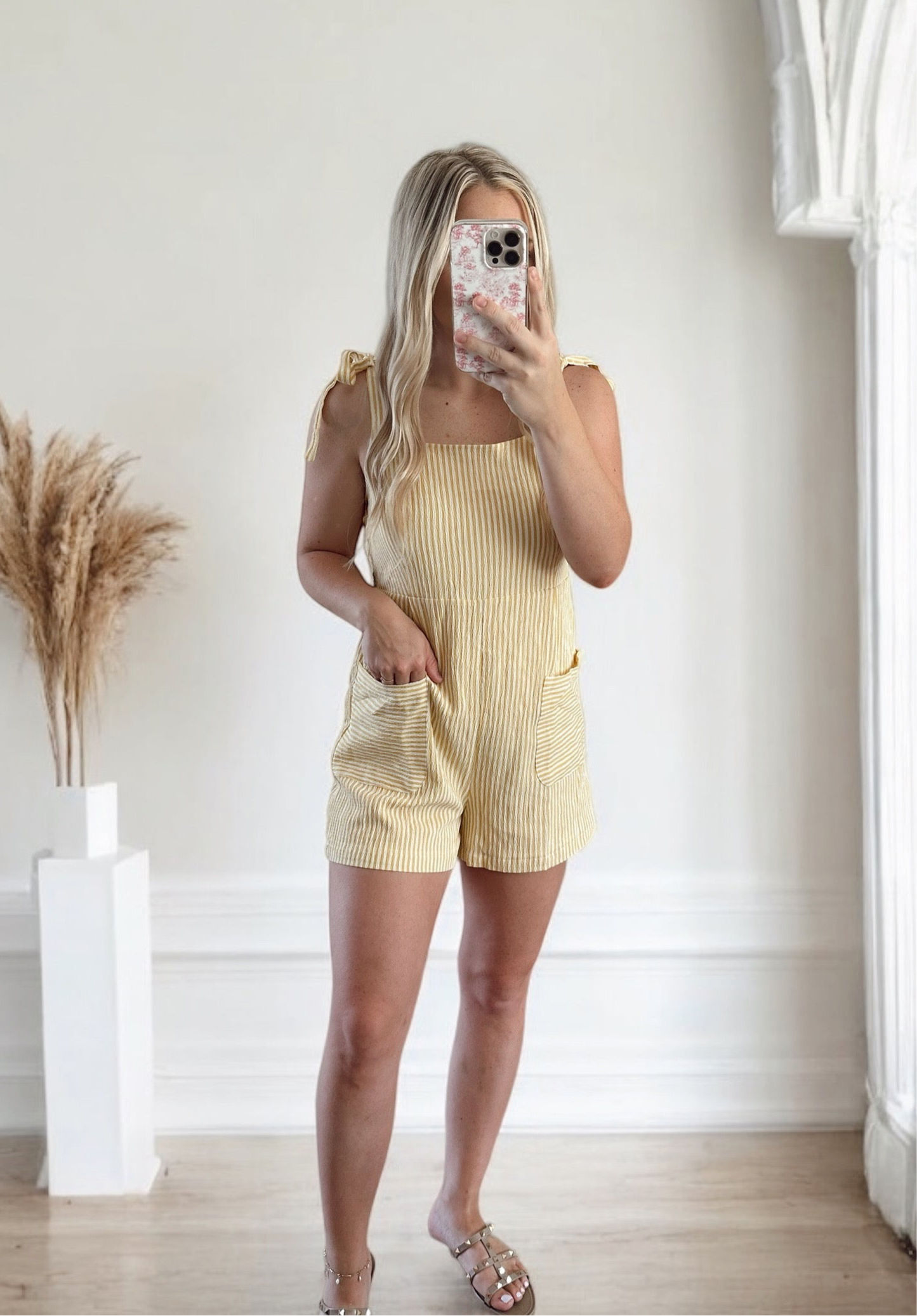 Summer Days Knotted Strap Romper
