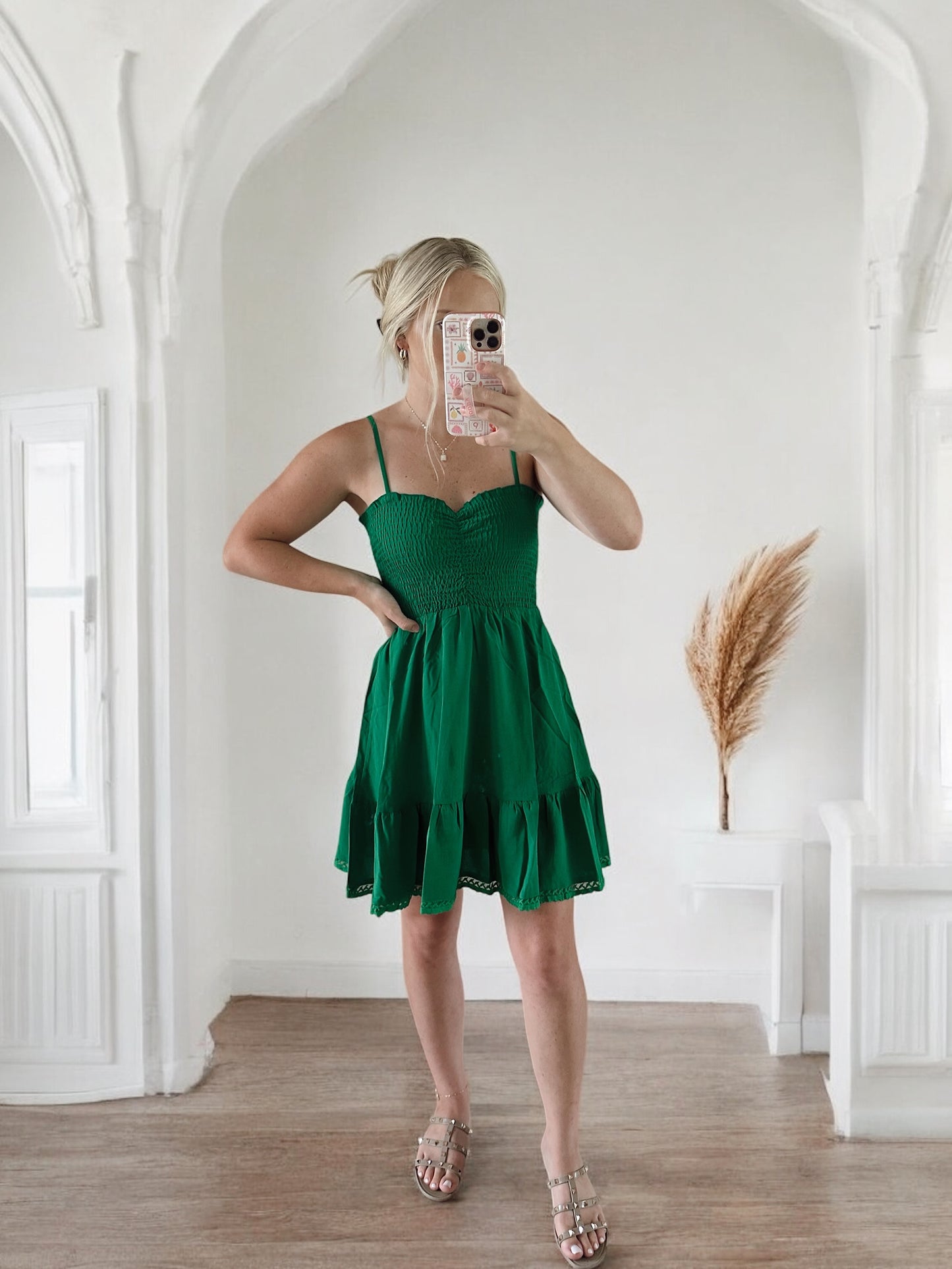 Take Me To The Tropics Smocked Babydoll Dress