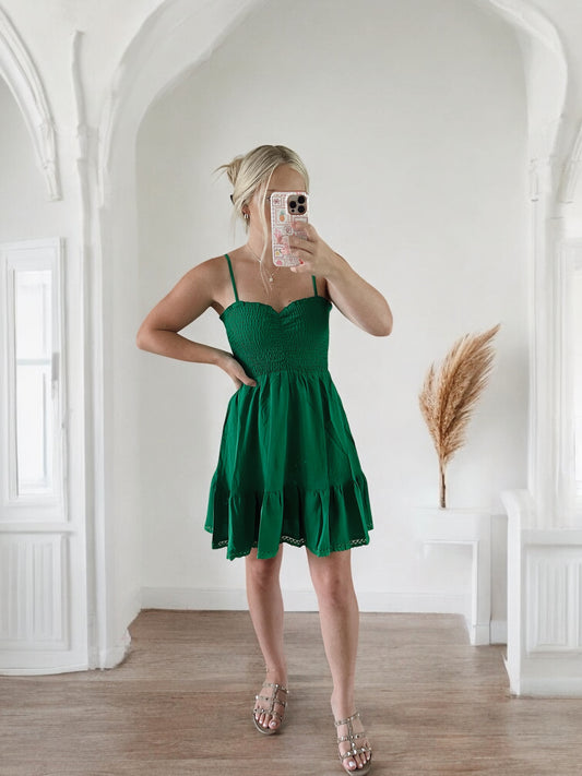 Take Me To The Tropics Smocked Babydoll Dress