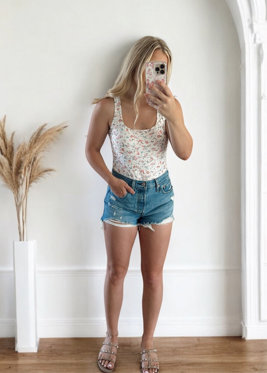 Wildflower Square Neck Bodysuit
