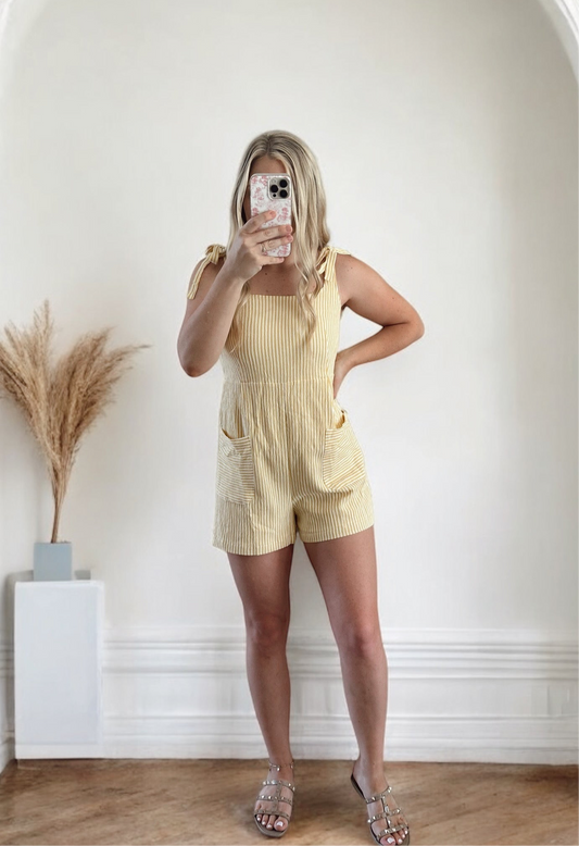 Summer Days Knotted Strap Romper